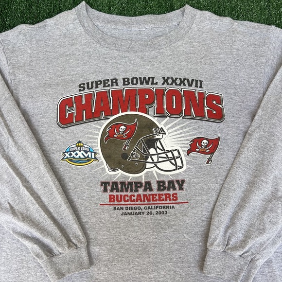 Other - VTG Tampa Bay Buccaneers T-Shirt Mens XL Gray‎ Long Sleeve NFL Superbowl Y2K